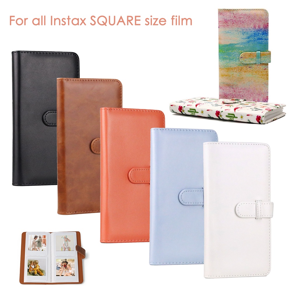 ฟรีสติกเกอร์80 กระเป๋าอัลบั้มสําหรับ Fujifilm Instax SQUARE SQ1 SQ6 SQ20 SQ10 กล้องภาพ SP-3 ฟิล์ม