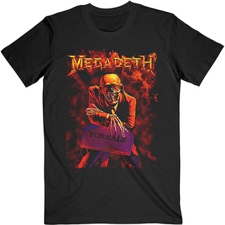 เสื้อยืดอินเทรนด์ผู้ชายอินเทรนด์ผู้หญิงMegadeth เสื้อยืดแขนสั้น เข้ารูป คุณภาพสูง แฟชั่นฤดูร้อน สําหรับผู้ชายS-3XL