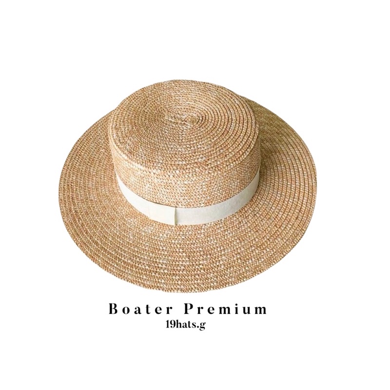 Premium Boater Hat หมวกสานงานพรีเมียม สวยเวอร์ ปีก