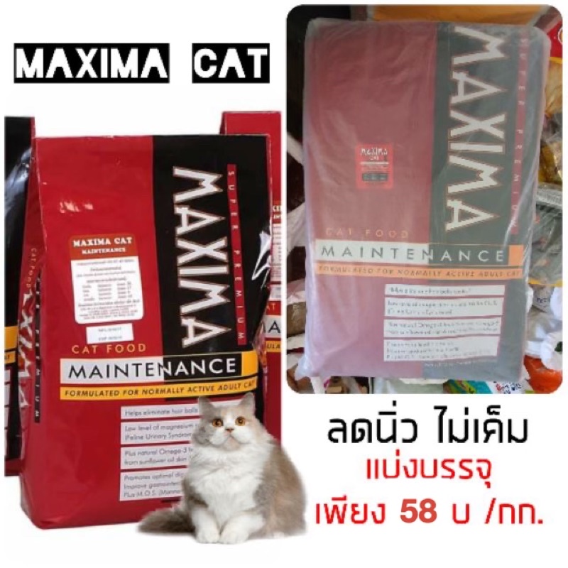 [ 1 kg] Maxima Cat Food แม็กซิม่า อาหารแมว แบ่งบรรจุ 1 กก.