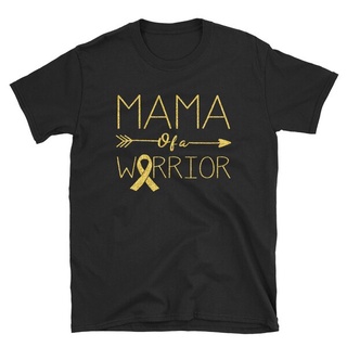 คอลูกเรือเสื้อยืดคอกลมเสื้อยืดแขนสั้นลําลอง พิมพ์ลาย Golden Mama Of A Warrior Cancer Awareness แฟชั่นฤดูร้อน สําหรับผู้ช