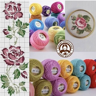 Madam tricot ไหมปักเบอร์ 8 cotton 100%