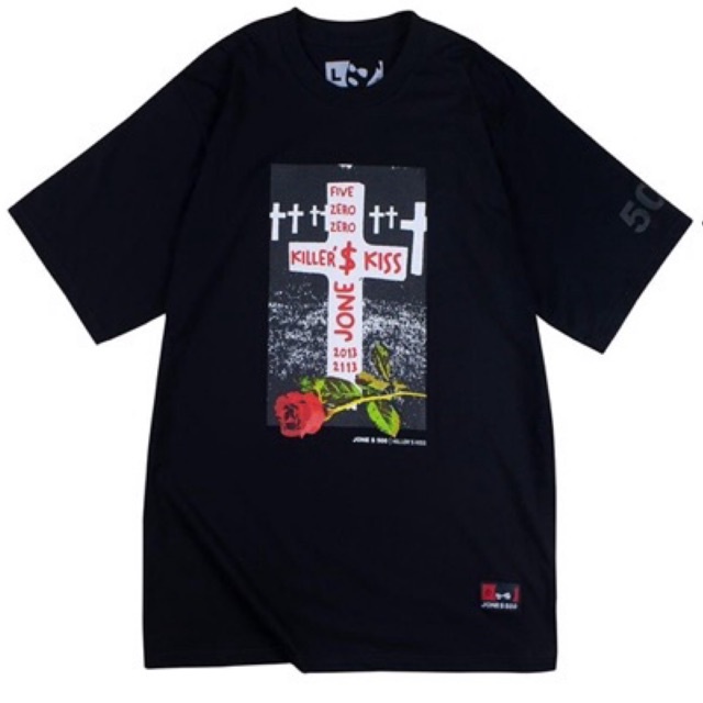 เสื้อยืดคอกลมJone500 เสื้อยึดโจร500 รุ่น killer kiss X jone celebrationS-4XL