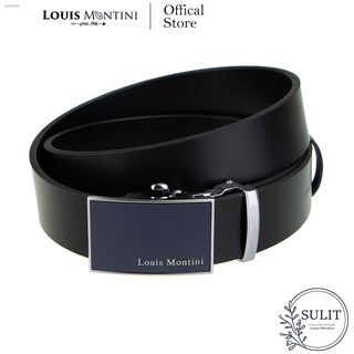 Louis Montini Deluxe Automatic Belt เข็มขัดหนังวัวแท้ หัวออโต้เมติค เข็มขัดผู้ชาย ลุคนักธุรกิจ Bussiness belt รุ่น MGN31