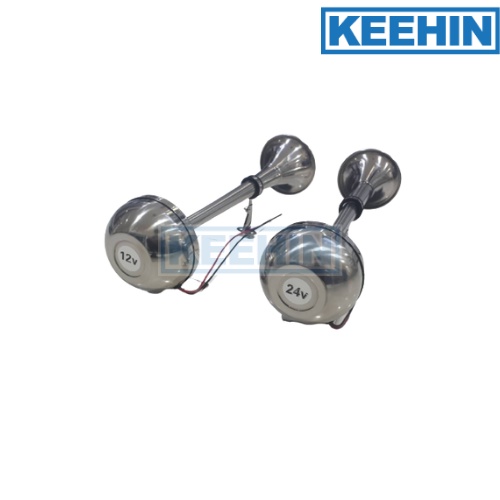 SS304 HORN แตรคู่ 24V D 101mm L 410mm/465mm SS304 HORN แตรคู่ 12V D 101mm L 410mm/465mm