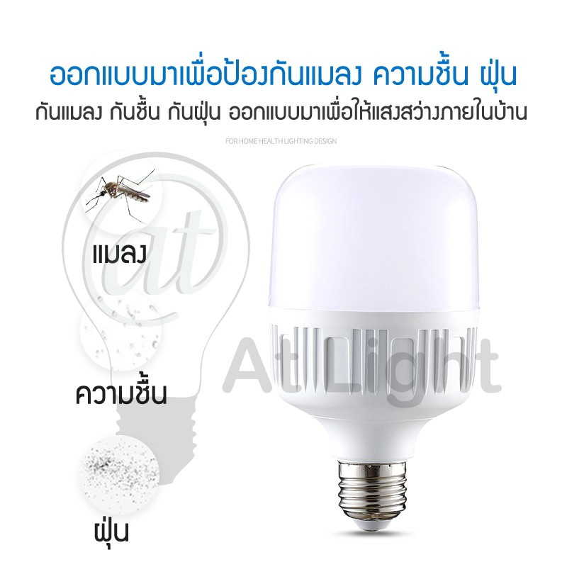 At Light TenMeet หลอดไฟLED HighBulb 50W ขั้วE27 หลอดไฟ LED สว่างนวลตา ใช้ไฟฟ้า220V ใช้ไฟบ้าน - รูปที่ 3