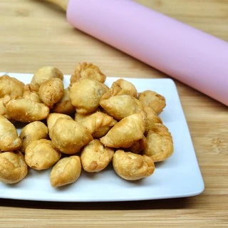 ปั้นขลิบทอดไส้ปลา สูตรเข้มข้น หอมพริกไทย - ปั้นสิบ - ของฝาก - ของขวัญ - ปีใหม่ ใช้น้ำมันรำข้าว ทอดและอบไม่อมน้ำมัน