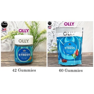 [OLLY] Goodbye Stress GABA, L-Theanine &amp; Lemon Balm Berry Verbena Flavors 42 or 60 Gummies อาหารเสริม