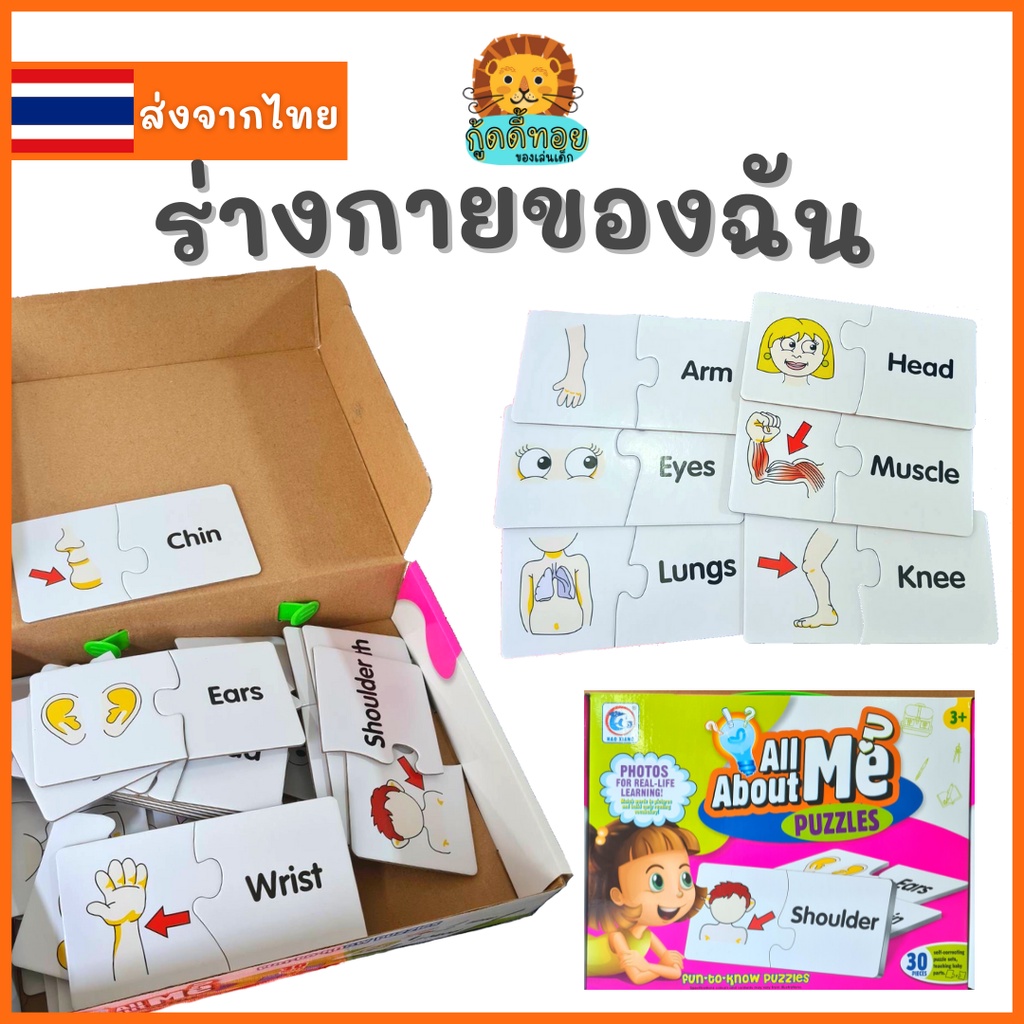 🧸กู้ดดี้ทอย 🔥สินค้าพร้อมส่ง🔥จิกซอว์เด็ก ชุดร่างกายของฉัน เรียนรู้อวัยวะร่างกาย สื่อการเรียนรู้ สื่อก