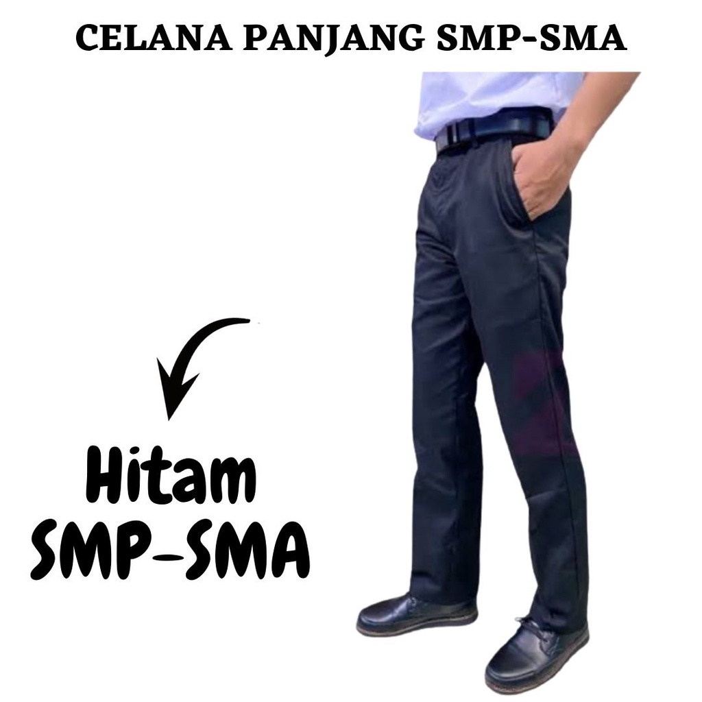 Hitam PUTIH ชุดนักเรียน High School กางเกงสีขาวสีดําสีน้ําตาลสีเทา High School Uniform Boys jumbo กา