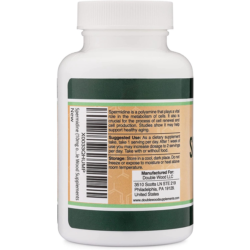 Spermidine 10 mg Double Wood (120 แคปซูล) | สเปอมิดีนจากธรรมชาติ  เสริมการดูแลเซลล์และสุขภาพองค์รวม รูปที่ 4