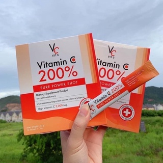 VC Vit C Vitamin C 200% Pure Power Shot 1กล่อง บรรจุ 14 ซอง