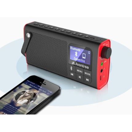 Avantree 3-in-1 Portable FM Radio with Bluetooth Speaker and SD Card ...