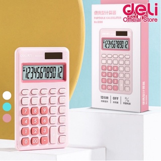 เครื่องคิดเลข 12 หลัก เครื่องคิดเลขแบบพกพา สุดน่ารัก เครื่องคิดเลข Deli 1200 Calculator (1 เครื่อง)