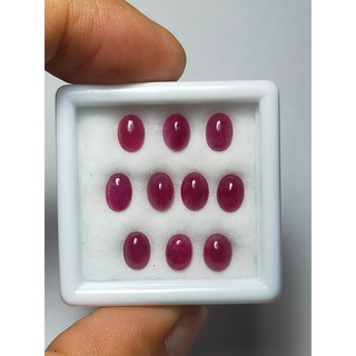 พลอย ทับทิม ธรรมชาติ แท้ ( Natural Ruby ) หนักรวม 9.85 กะรัต