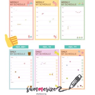 memo notes  sticky note pad 📍[พร้อมส่ง] Weekly / Daily PLANNER มีกาวในตัว to do list