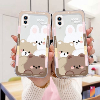 ใหม่ เคสโทรศัพท์มือถือ Tpu นิ่ม แบบใส ปิดด้านหลัง ป้องกันกล้อง ลายกระต่ายน่ารัก กันแตก สําหรับ VIVO Y21A Y21T Y12S Y12 Y20 Y15S Y91C Y21 2021 Y30