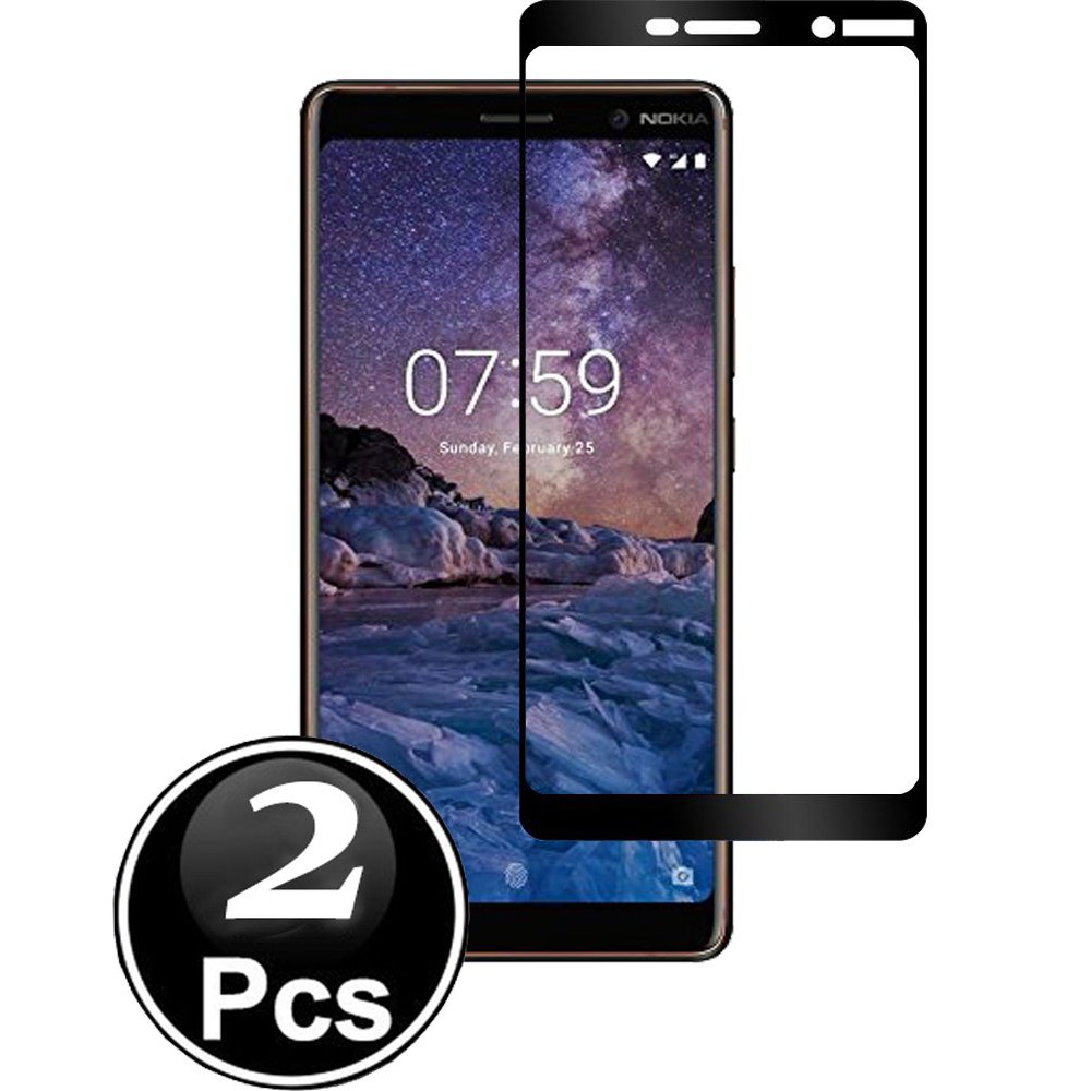 2 PCS Nokia 7 Plus เต็มหน้าจอฟิล์มกระจกนิรภัย Nokia7Plus ป้องกันหน้าจอ Nokia 7 Plus กระจกนิรภัย