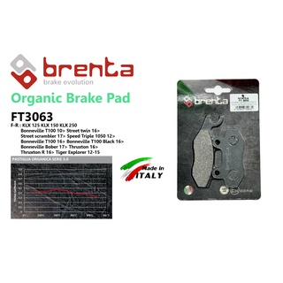 ผ้าเบรคหน้า BRENTA FT3063  KLX125/150/250