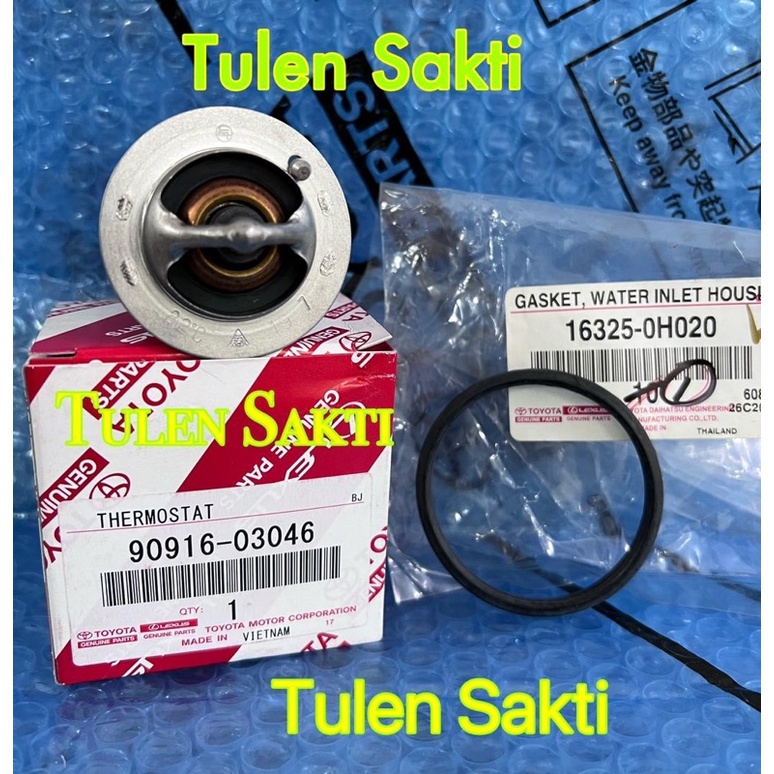 TOYOTA LEVIN 4AGE 4AGEU 16V & 20V สีเงินด้านบน AE86 AE92 AE101 AE111 > 4AFE THERMOSTAT + O RING SET 