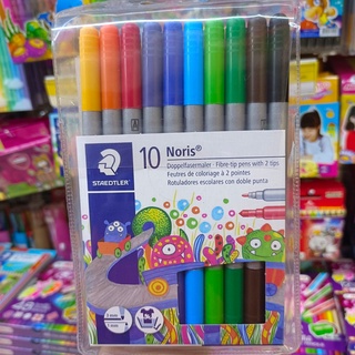 ปากกาเมจิก 2หัว สเต็ดเล่อร์ STAEDTLER Noris club 10สี