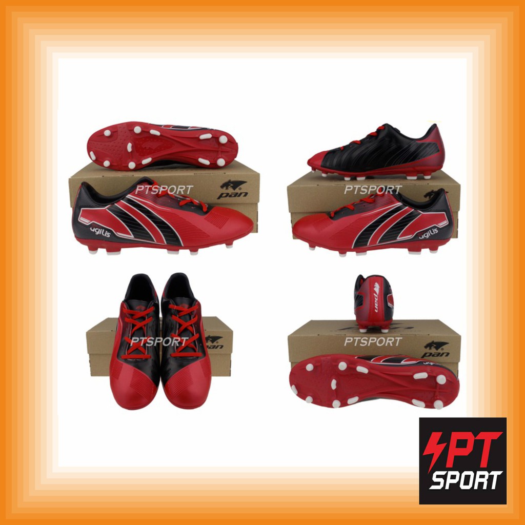 รองเท้ากีฬา รองเท้าสตั๊ด PAN PF-15Y5 BRAVO AGILIS ELVALOY แดงดำ,RA