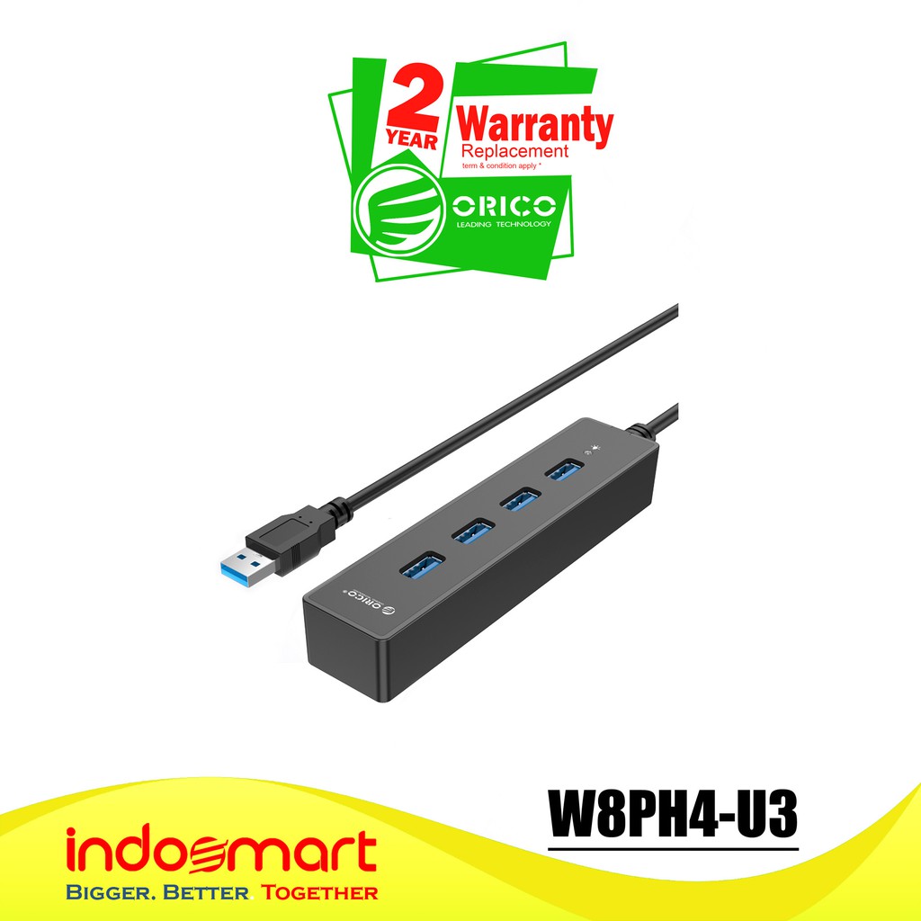 Usb HUB 4 PORT USB 3.0 ORICO W8PH4-U3 (30 CM)