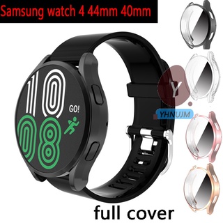 Tpu เคสป้องกันรอยหน้าจอแบบเต็มหน้าจอสําหรับ samsung galaxy watch 4 40mm 44mm Smart watch case ฟิล์มกันรอย galaxy watch4 watch case