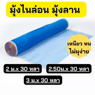 มุ้งไนล่อนสีฟ้า ขนาด2ม.,2.50ม.และ3ม.x30หลา มุ้งลาน ผ้าลาน ตากข้าว ผ้ามุ้งผ้าตาข่าย มุ้งเขียว ผ้าแยงเขียว มุ้งตากข้าว