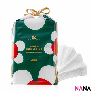 AMORTALS Disposable Cleaning Face Towel (100pcs) ผ้าขนหนูทำความสะอาดหน้าแบบใช้แล้วทิ้ง 100ชิ้น