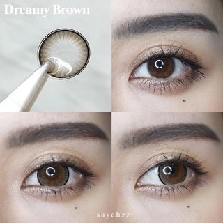 คอนแทคเลนส์ Dreamy Brown / Gray (Kitty Kawaii) ขนาดบิ๊กอาย 🌷