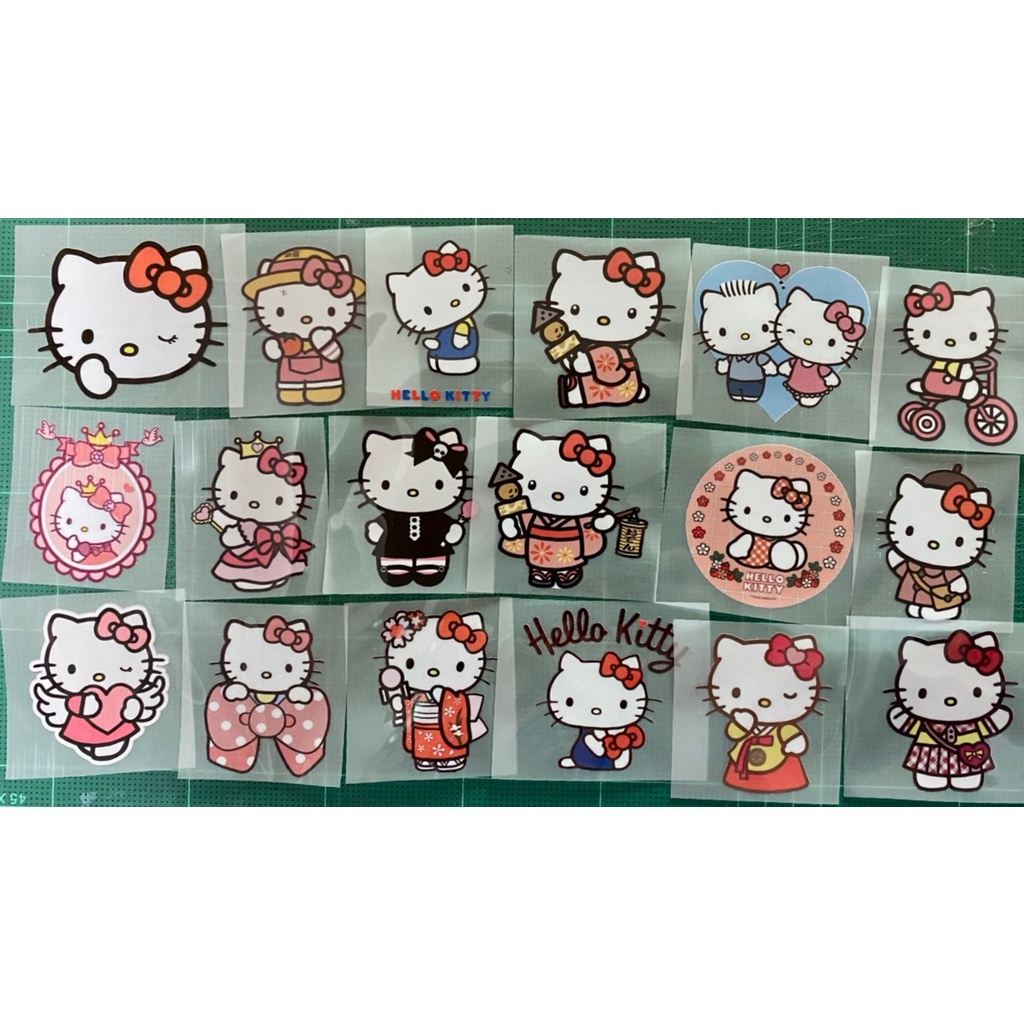 ตัวรีดการ์ตูนสุดฮิต Hello kitty japannnn เช็ตใหม่ล่าสุด kitty รีดง่ายแผ่นฟิมล์รีดร้อน