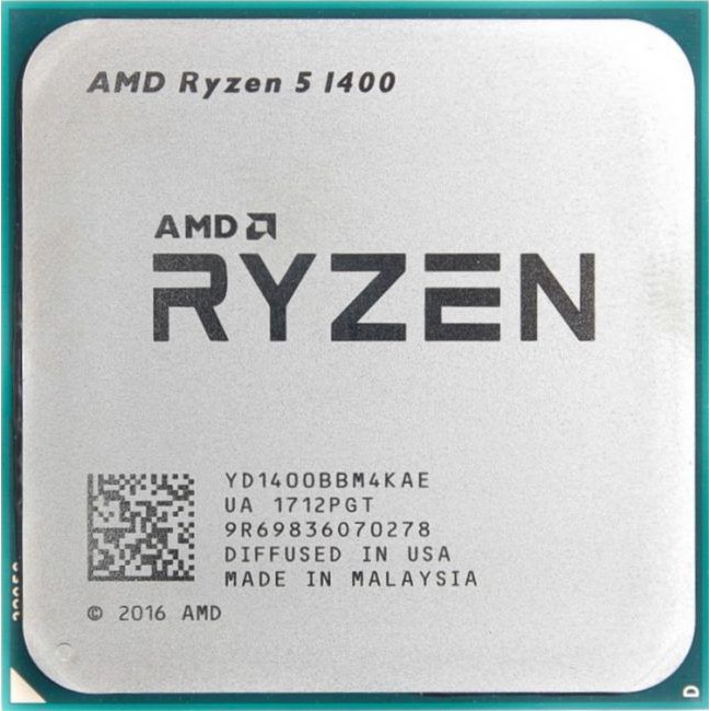 ⚡️CPU AMD Ryzen 5 1400 3.2GHz turbo 3.4 GHz [AM4] (4คอ8เทรด) ฟรีซิลิโคน1ซอง