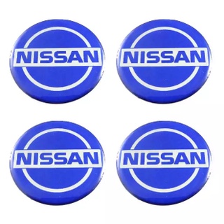 สติกเกอร์ติดดุมล้อ Nissan ขนาด 50mm. 1 ชุดมี 4 ชิ้น