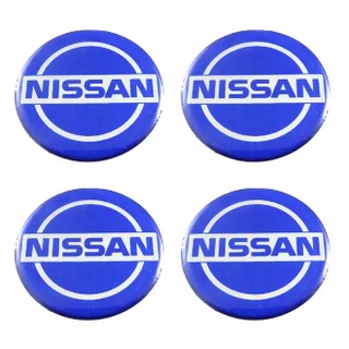 สติกเกอร์ติดดุมล้อ Nissan ขนาด 50mm. 1 ชุดมี 4 ชิ้น