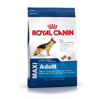 Royal Canin Maxi Adult 4 kg โรยัล คานิน อาหารเม็ดสำหรับสุนัขโตพันธุ์ใหญ่ อายุ 15 เดือน - 5 ปี ขนาด 4 กก.