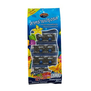 เอ็มแอนด์เค สาหร่ายปรุงรสญี่ปุ่น 30 ซอง x 1 แพ็ค M&amp;K Japanese Seasoned Seaweed 30 Packs x 1 Pack