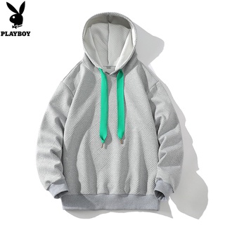 PLAYBOY Autumn new mens sweater long-sleeved hooded mens clothing