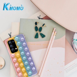 เคสโทรศัพท์มือถือแฟชั่น Pop It Case แบบซิลิกาเจล ลายสีรุ้ง สําหรับ Realme 8 7 Pro C25 C25s C21 C21y C25y C20 C11 2021 C15 C12 C11 C3 6 6i 5 5i 5s K7x V5 X2 Xt Narzo 30a