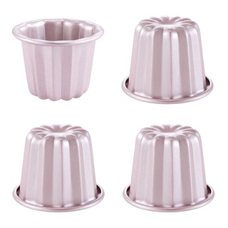 พิมพ์ขนมคานาเล่ บรรจุ กล่องละ4ชิ้น CHEFMADE Canele Mold Non-Stick 4 pcs wk 9772-4