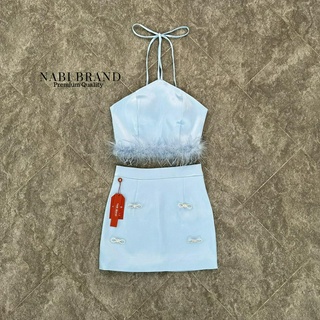 NABIBRAND: Set เสื้อครอปคล้องคอ(*เช็คสต๊อกก่อนกดสั่ง)