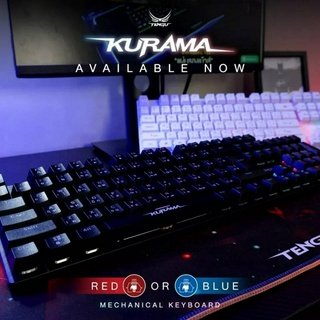 🔥พร้อมส่ง คีย์บอร์ดเกมมิ่ง สวิทช์แท้!📱Kurama RGB Mechanical Keyboard(🔴Red Switch &amp;🔵Blue Switch)รุ่นคุรามะ คีย์บอร์ด