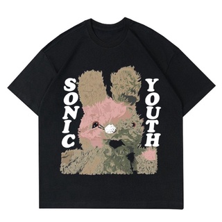 เสื้อยืดสีขาวเสื้อยืด ลาย DIRTY BUNNY สําหรับเด็ก | เสื้อยืด พิมพ์ลาย BAND VINTAGE SONIC YOUTH GRACIAS | เสื้อผ้าผู้ชาย