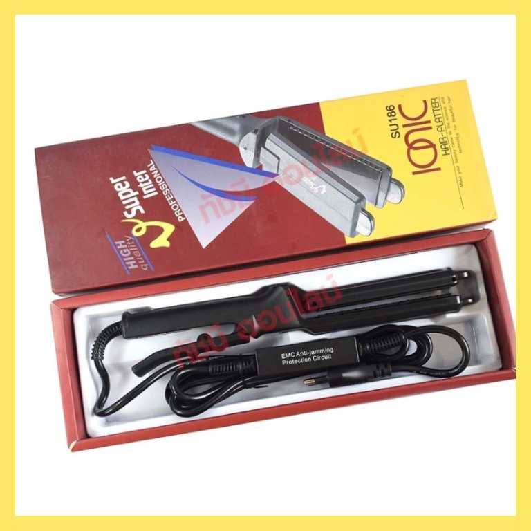 (ของแท้! ถูกและดีรีวิวแน่น ) SU-186 เครื่องหนีบผม ซุปเปอร์วี รุ่น SU186 Super V Inter (มีฟันซี่หวี ห