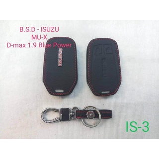 B.S.D ซองหนังสีดำใส่กุญแจรีโมทตรงรุ่น IZUSU All New D-max 1.9 Blue power/mu-x (IS3)