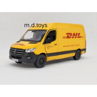 รถโมเดลเหล็ก Mercedes-Benz Sprinter DHL Edition