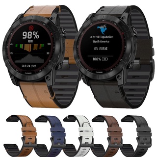 สําหรับ Garmin Fenix 7 7x 6 6x Pro Sapphire GPS 5 5x Plus สายหนัง ปลดเร็ว สายนาฬิกา ซิลิโคน สายนาฬิกา สร้อยข้อมือ