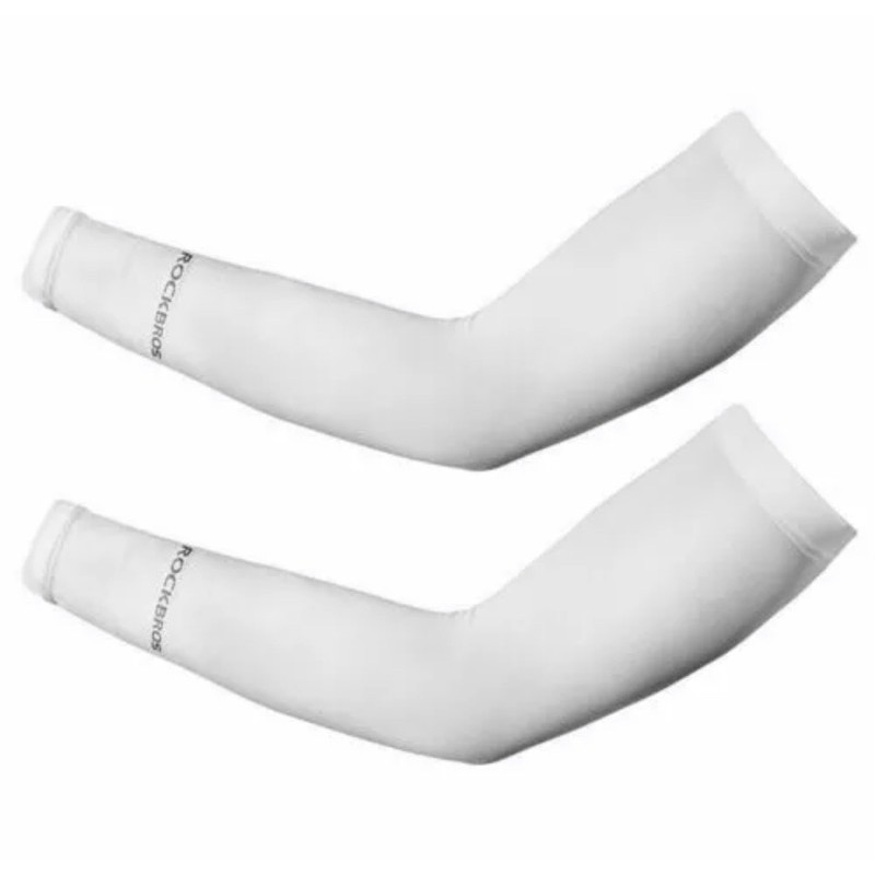 ROCKBROS XT9002 สีขาวแขนป้องกัน UV วิ่งขี่จักรยานกลางแจ้งป้องกันมือออกกําลังกายกีฬาวิ่งกีฬาขี่จักรยา