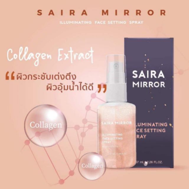 SAIRA MIRROR SPRAY  🔥 สเปรย์หน้าฉ่ำวาว ผิวโกลว 🔥