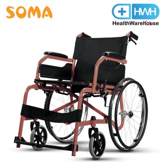 รถเข็นผู้ป่วย Soma Champion F22 CHM-100 F22 ( สีน้ำตาลแดง ) Wheelchair Hospital วีลแชร์ รถเข็น รถเข็นผู้สูงอายุ พับได้ รถเข็นผู้ใหญ่ วิลแชร์ผู้ป่วย